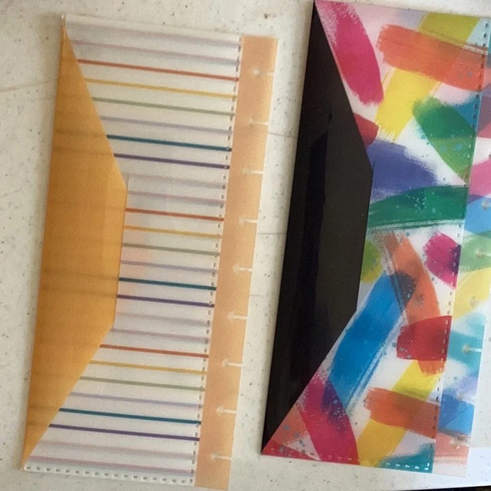 The Happy Planner, colorful plastic envelopes